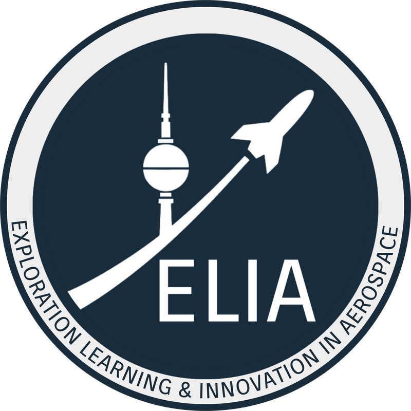 ELIA-Logo: Berliner Fernsehturm, von dem eine Rakete aufsteigt